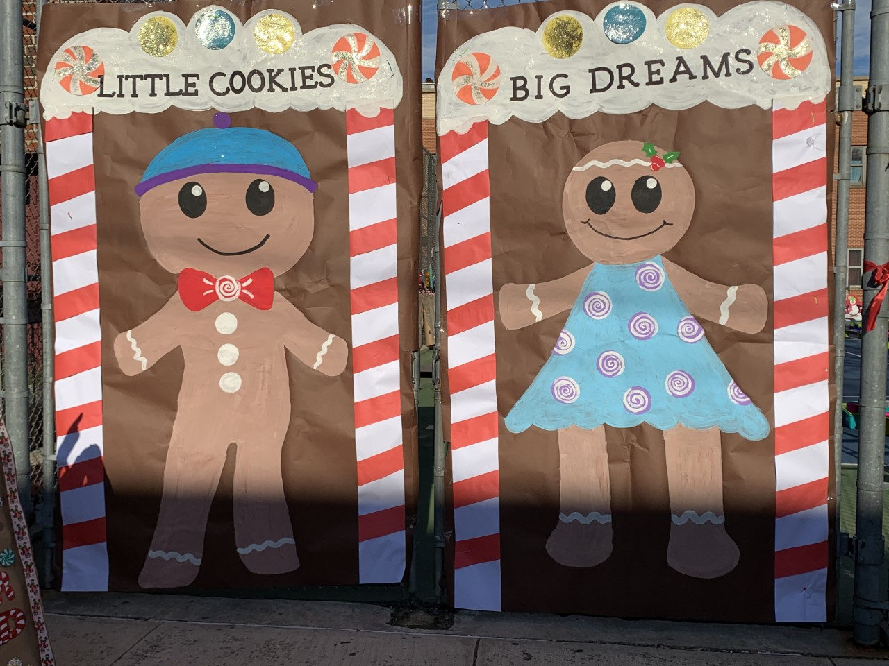 Little Cookies Big Dreams gingerbread door display